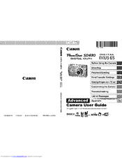 CANON DIGITAL IXUS 65 User Manual