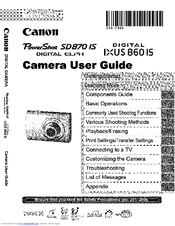 CANON Digital ixus860is User Manual