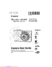 CANON SD400 - PowerShot Digital ELPH Camera User Manual