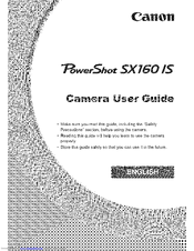 CANON POWERSHOT SX160IS User Manual