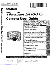 CANON POWERSHOT SX100IS User Manual