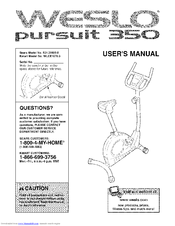 WESLO pursuit 350 User Manual