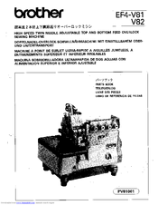 Brother EF4-V82 Parts Manual