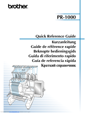 Brother Entrepreneur Pro PR-1000 Quick Reference Manual