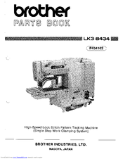 Brother LK3-B434 Parts Manual