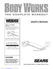 WEIDER 831.280830 User Manual