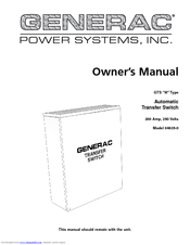 Generac Power Systems 04635-0 Owner's Manual