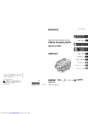 SONY Handycam HDR-HC3 Operating Manual