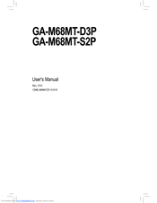 Gigabyte GA-M68MT-S2P User Manual