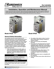 Greenheck VFCB Installation, Operation And Maintenance Manual