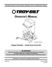 Troy-Bilt CS4265 Operator's Manual