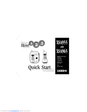 Uniden XSA955 Quick Start Manual