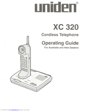 Uniden XC 320 Operating Manual