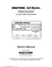 Digitone Call Blocker 10 Owner's Manual