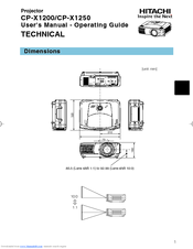 Hitachi X1250 - XGA LCD Projector User Manual