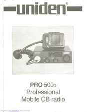 Uniden PRO 500D Owner's Manual