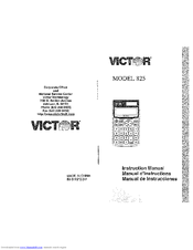 Victor 825 Instruction Manual