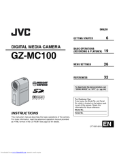 JVC GZMC100 - Everio 2MP 4 GB Microdrive Camcorder Instructions Manual