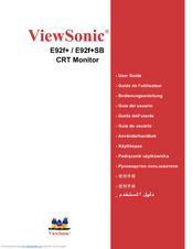 ViewSonic E92f User Manual