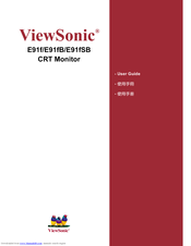 ViewSonic E91fB User Manual