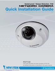 Vivotek FD7130 Quick Installation Manual