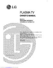 LG 42PX3DLV-UC Owner's Manual