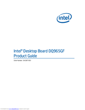 Intel DQ965GF - Desktop Board Motherboard Product Manual