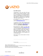 Vizio VP42 HDTV20A User Manual