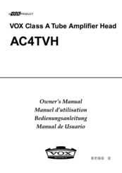 Vox AC4TVH Owner's Manual