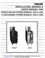 Vulcan-Hart 7594 Installation, Service & Parts Manual