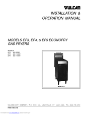 Vulcan-Hart ECONOFRY EF3 ML-52099 Installation & Operation Manual