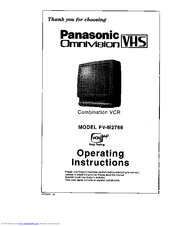 Panasonic Omnivision VHS PV-M2768-K Operating Instructions Manual