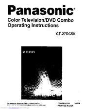 PANASONIC CT-27DC50 Operating Instructions Manual