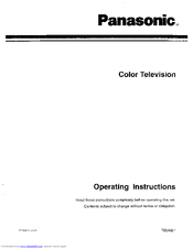 PANASONIC PV-M2044 Operating Instructions Manual
