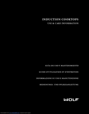 Wolf ICBCT30IU Use & Care Information Manual