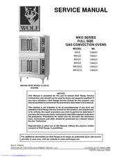 Wolf WKG SERIES Service Manual
