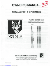 Wolf 4PBHK Owner's Manual