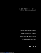 Wolf ICBCT30IU Installation Instructions Manual