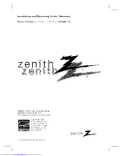 ZENITH Z50P3 and Installation And Operation Manual