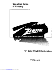ZENITH TVSC1320 Operating Manual & Warranty