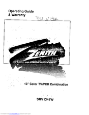 ZENITH SRV1341 Operating Manual & Warranty