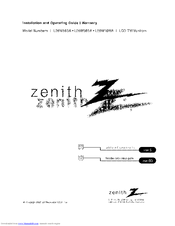 ZENITH L26W56WA and Installation And Operating Manual