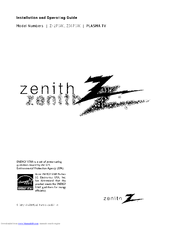 ZENITH Z50PG10 and Installation And Operating Manual