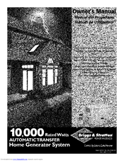 Briggs & Stratton Home Generator Owner's Manual
