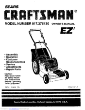 CRAFTSMAN 917.376430 Owner's Manual