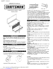CRAFTSMAN 25911 Operator's Manual