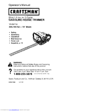 Craftsman 358.795792 Operator's Manual
