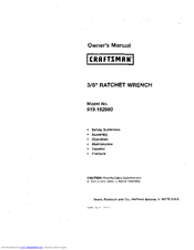 CRAFTSMAN 919.182880 Owner's Manual