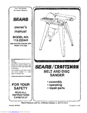 CRAFTSMAN 113.225941 Owner's Manual