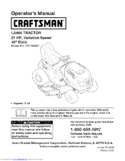 CRAFTSMAN 247.288861 Operator's Manual